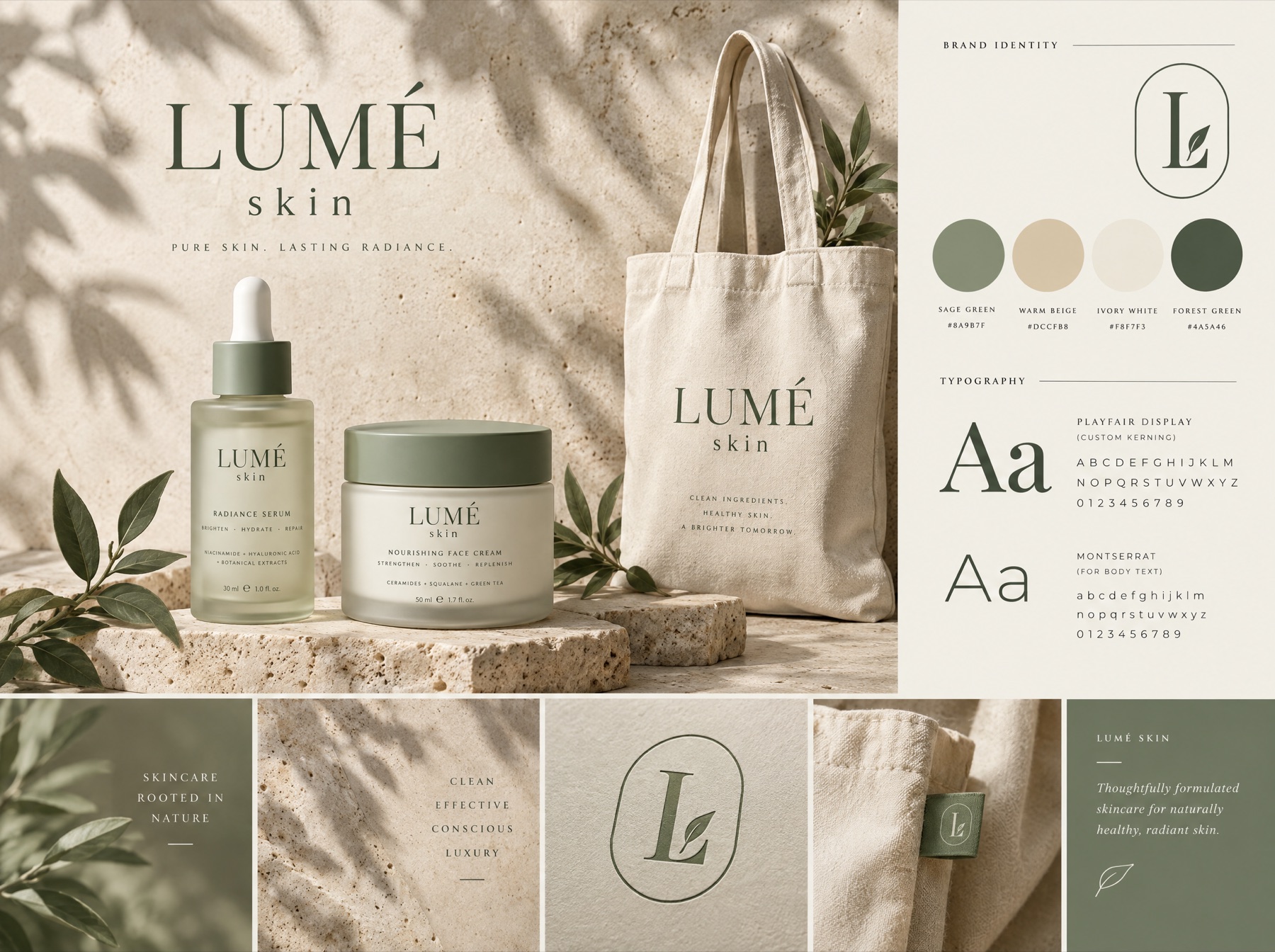 Lumé Skin brand identity