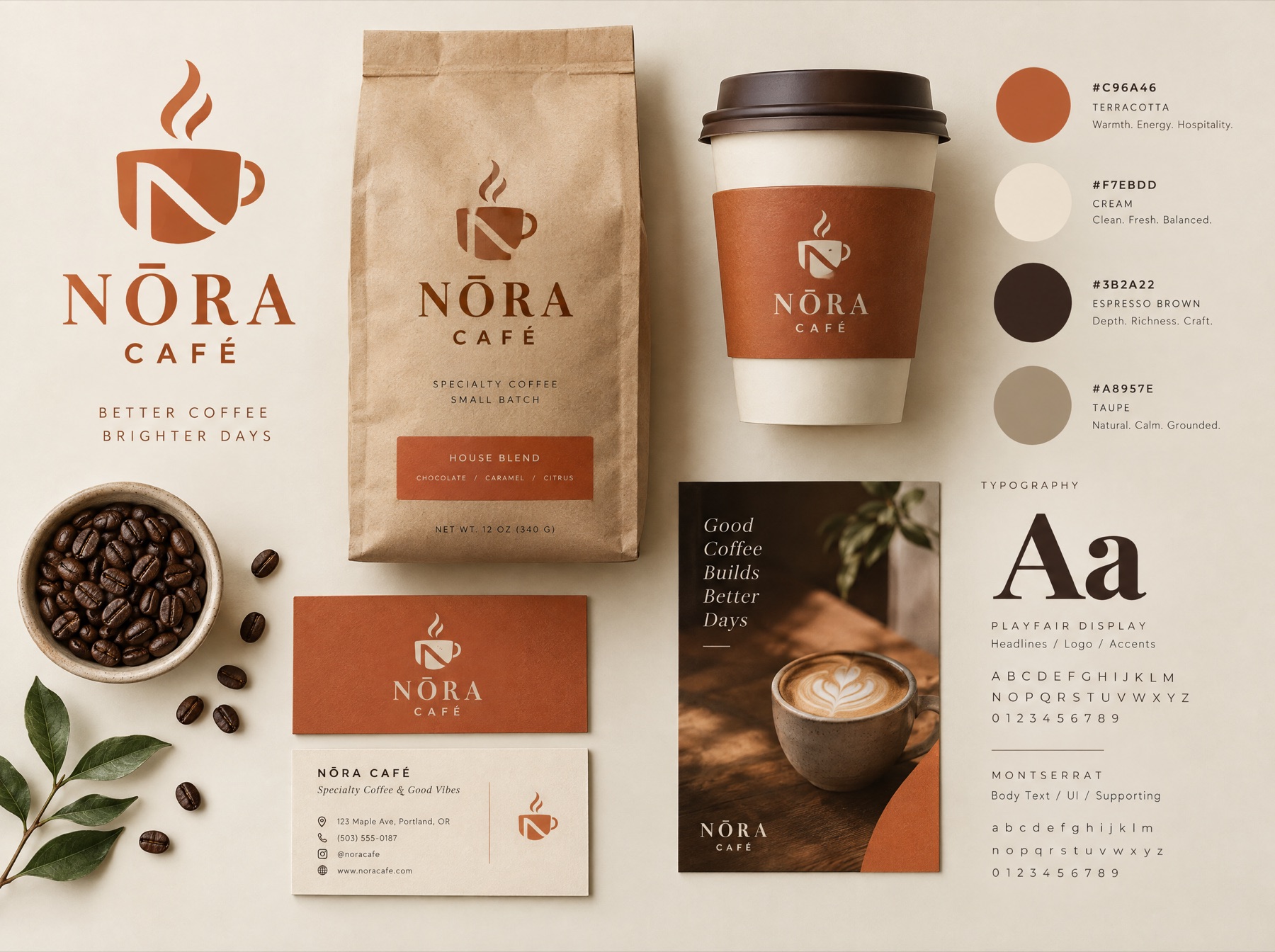 Nōra Café brand identity