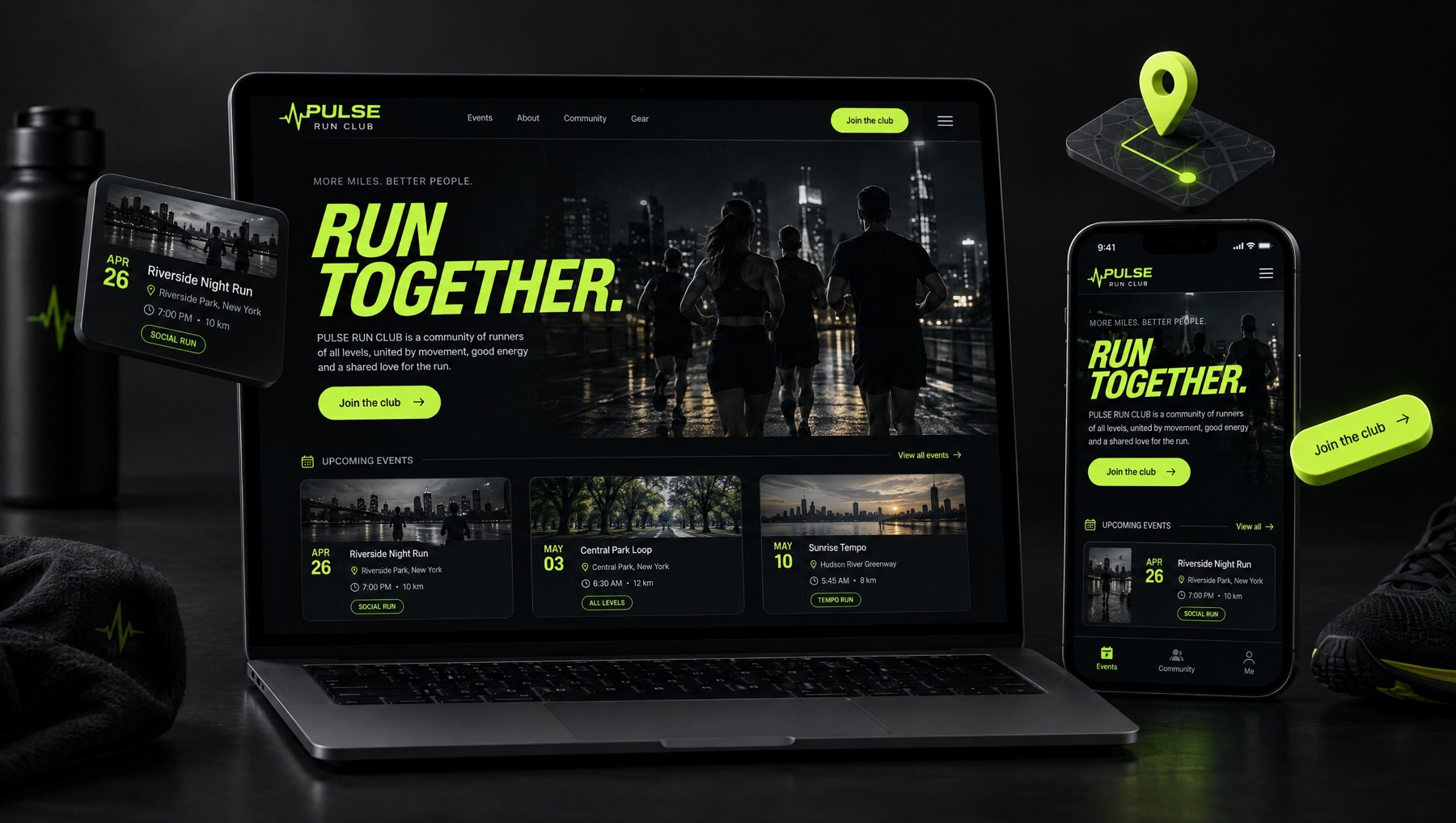 Pulse Run Club website